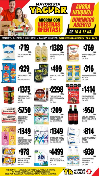 Catálogo Supermercados Yaguar en Neuquén | Ofertas Yaguar - Roca y Neuquén | 15/4/2024 - 21/4/2024