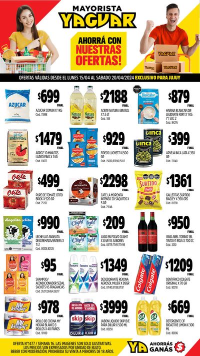 Ofertas de Hiper-Supermercados en San Salvador (Jujuy) | Ofertas Yaguar - Jujuy de Supermercados Yaguar | 15/4/2024 - 20/4/2024