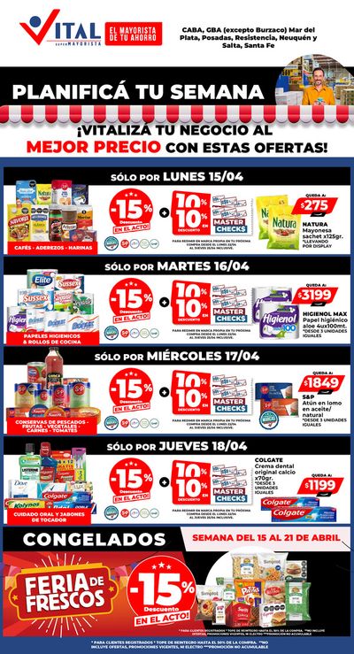 Ofertas de Hiper-Supermercados en Rafael Castillo | Planificá tu semana a puro Ahorro! de Supermayorista Vital | 15/4/2024 - 18/4/2024