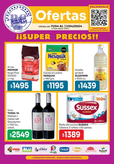 Ofertas de Hiper-Supermercados en Carcarañá | Catálogo Supermercados El Solar de El Solar Supermercados | 15/4/2024 - 23/4/2024