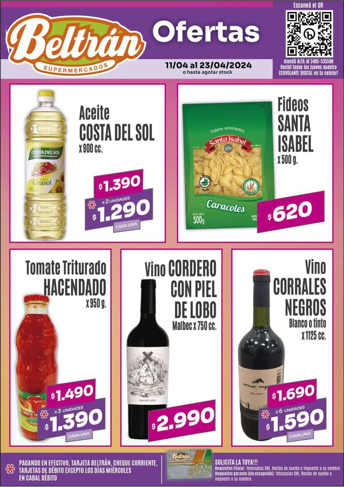 Catálogo Beltrán Supermercados en Alcorta | Catálogo Supermercado Beltrán | 15/4/2024 - 23/4/2024