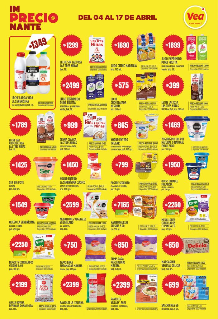 Catálogo Supermercados Vea en Marcos Juárez | Ofertas Supermercados Vea CBA | 15/4/2024 - 17/4/2024