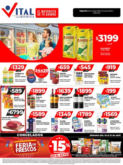 Ofertas de Hiper-Supermercados en Rafael Castillo | Catálogo Supermayorista Vital - Laferrere de Supermayorista Vital | 16/4/2024 - 22/4/2024