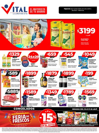 Ofertas de Hiper-Supermercados en José C. Paz | Catálogo Vital - Burzaco y Malvinas de Supermayorista Vital | 16/4/2024 - 22/4/2024
