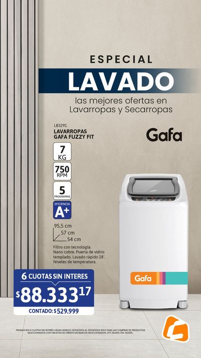 Ofertas de Electrónica y Electrodomésticos en San Martín (Mendoza) | Especiales Lavado Cetrogar de Cetrogar | 16/4/2024 - 21/4/2024