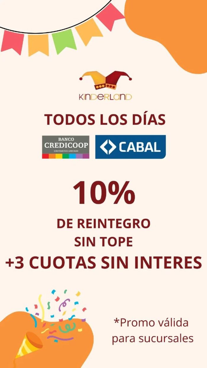 Catálogo Kinderland en Castelar | Promos Bancarias hasta 30% de reintegro | 16/4/2024 - 30/4/2024