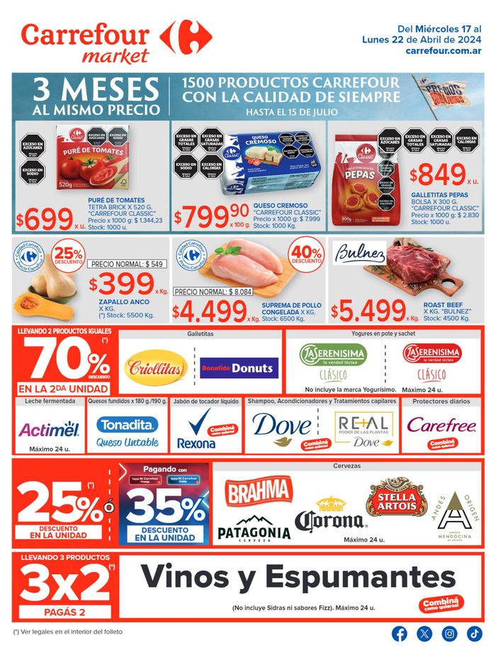 Catálogo Carrefour Market en Tupungato | Catálogo Ofertas Semanales Market INT | 17/4/2024 - 22/4/2024