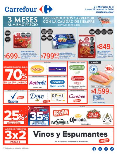 Ofertas de Hiper-Supermercados en Rawson (Chubut) | Catálogo Ofertas Semanales Hiper SUR de Carrefour | 17/4/2024 - 22/4/2024
