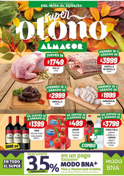 Ofertas de Hiper-Supermercados en Avellaneda (Córdoba) | Super Otoño Almacor de Almacor | 18/4/2024 - 23/4/2024
