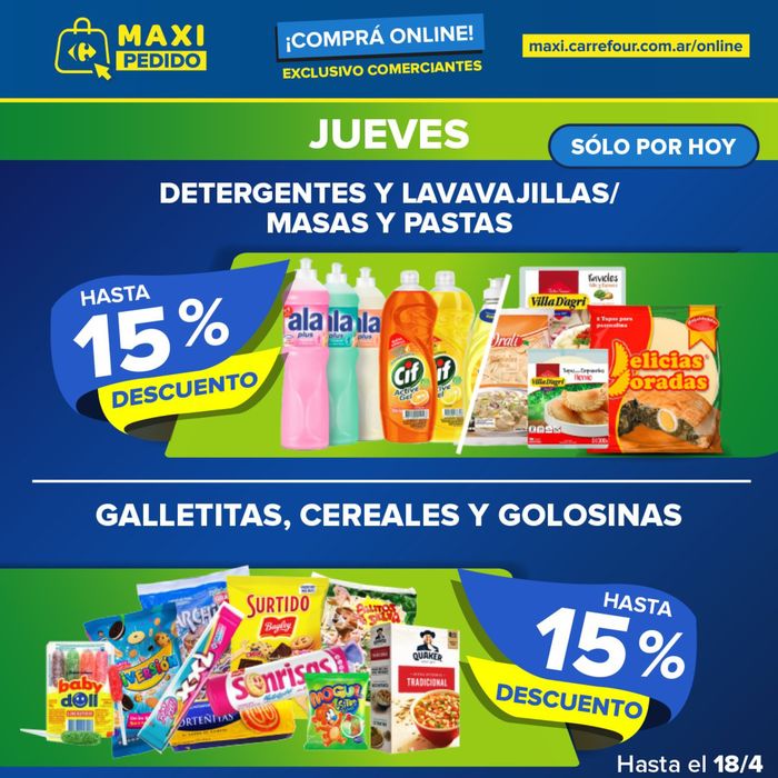 Catálogo Carrefour Maxi | Hasta 15% descuento Carrefour Maxi | 18/4/2024 - 18/4/2024