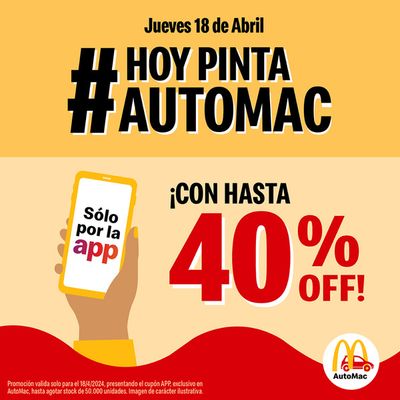 Ofertas de Restaurantes en Lomas del Mirador | Hasta 40% off de McDonald's | 18/4/2024 - 18/4/2024