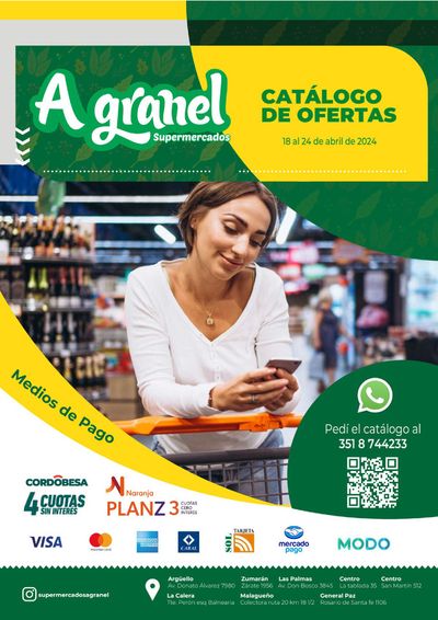 Ofertas de Hiper-Supermercados en Cosquín | Catálogo Supermercados A Granel  de Supermercados A Granel | 18/4/2024 - 24/4/2024