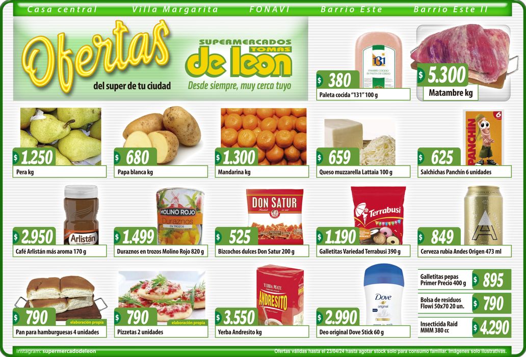 Catálogo Supermercado Tomas de Leon en General Pico | Ofertas Supermercados Tomas de Leon | 19/4/2024 - 23/4/2024