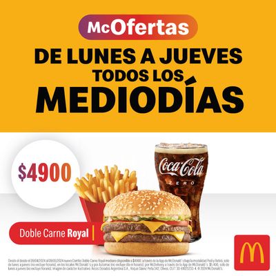 Ofertas de Restaurantes en Haedo | Promo McDonald's de McDonald's | 22/4/2024 - 9/5/2024
