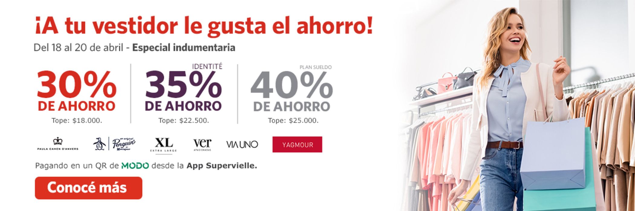 Catálogo Banco Supervielle en Monte Grande (Buenos Aires) | Especial indumentaria 30% - 40% de ahorro | 19/4/2024 - 20/4/2024