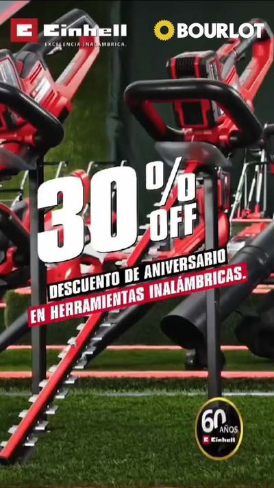 Ofertas de Ferreterías y Jardín en Gualeguaychú | 30% off en herramientas inalámbricas de Bourlot | 19/4/2024 - 25/4/2024