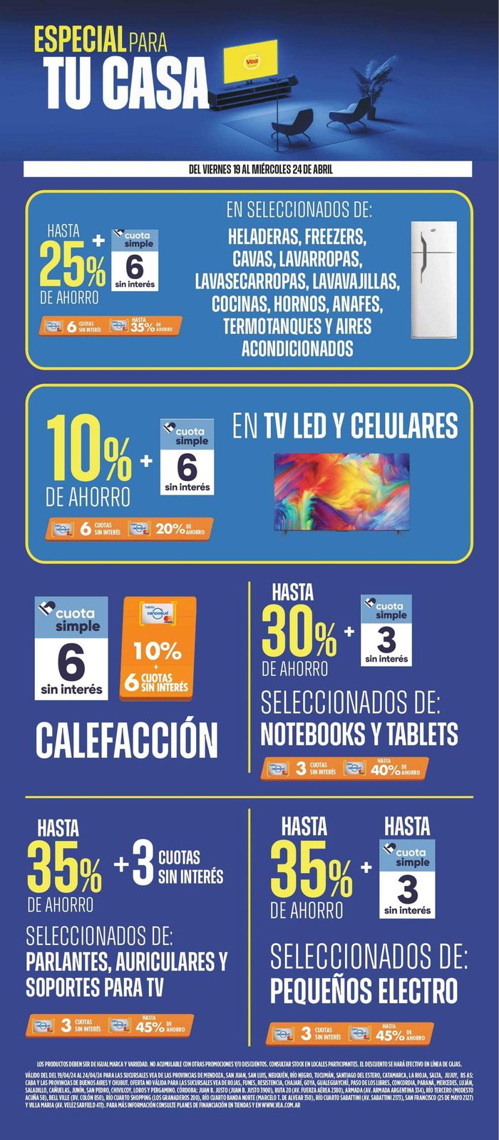 Catálogo Supermercados Vea en Concepción (Tucumán) | Especial para tu Casa Supermercados Vea | 22/4/2024 - 24/4/2024