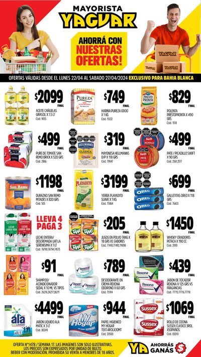 Catálogo Supermercados Yaguar en Bahía Blanca | Ofertas Yaguar Bahía Blanca | 22/4/2024 - 27/4/2024