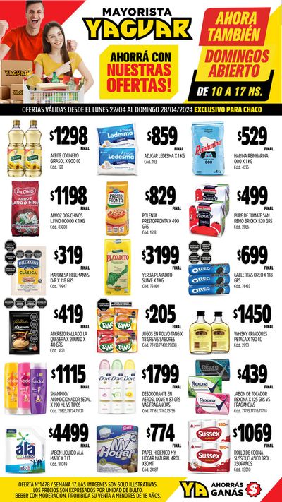 Catálogo Supermercados Yaguar en Corrientes | Ofertas Yaguar Chaco | 22/4/2024 - 28/4/2024