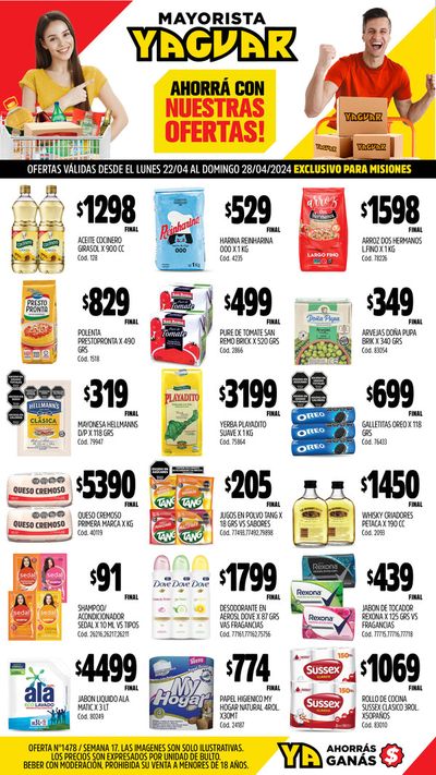 Catálogo Supermercados Yaguar | Ofertas Yaguar Misiones | 22/4/2024 - 28/4/2024