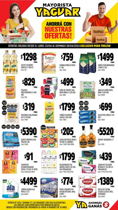 Catálogo Supermercados Yaguar | Ofertas Yaguar Trelew | 22/4/2024 - 28/4/2024