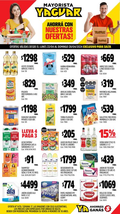 Catálogo Supermercados Yaguar en Rosario de Lerma | Ofertas Yaguar Salta | 22/4/2024 - 28/4/2024