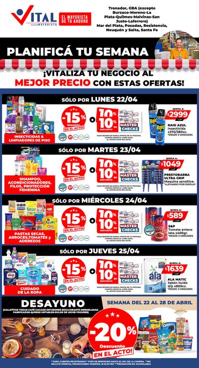 Catálogo Supermayorista Vital en Neuquén | Planificá tu semana a puro Ahorro 4 | 22/4/2024 - 25/4/2024