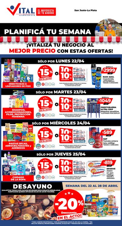 Catálogo Supermayorista Vital en La Plata | Planificá tu semana a puro Ahorro 6 | 22/4/2024 - 25/4/2024