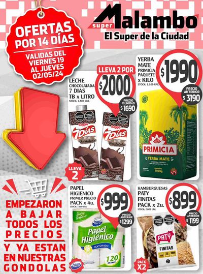 Ofertas de Hiper-Supermercados en Gualeguaychú | Ofertas Supermercados Malambo de Supermercados Malambo | 22/4/2024 - 2/5/2024