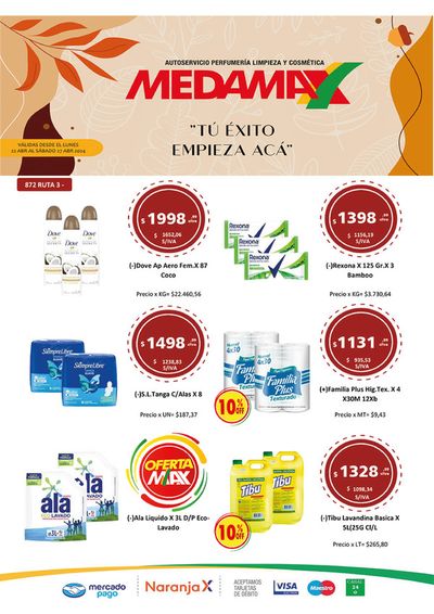 Ofertas de Hiper-Supermercados en Gregorio de Laferrere | Ofertas Semanales Ruta 3 de Medamax | 22/4/2024 - 27/4/2024