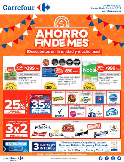 Ofertas de Hiper-Supermercados en San Fernando | Catálogo Ahorro a fin de mes Hiper BS AS de Carrefour | 23/4/2024 - 29/4/2024