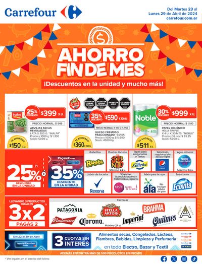 Catálogo Carrefour en San Miguel de Tucumán | Catálogo Ahorro a fin de mes Hiper Int | 23/4/2024 - 29/4/2024