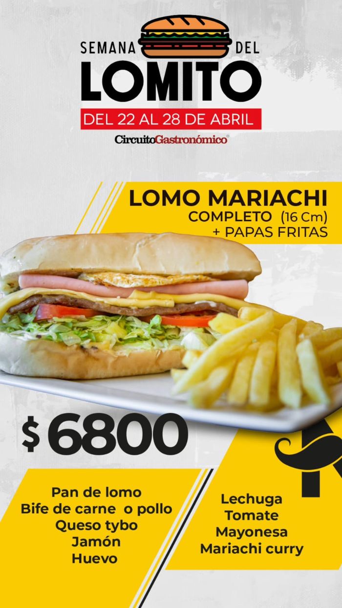 Catálogo Mariachi Restaurant en Martínez | Semana del Lomito | 23/4/2024 - 28/4/2024
