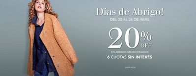 Ofertas de Ropa, Zapatos y Accesorios en San Martín | Días de Abrigo 20% off de Mamy Blue | 23/4/2024 - 26/4/2024
