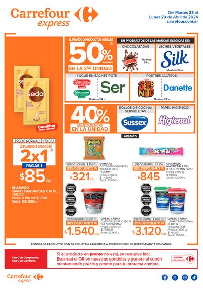 Ofertas de Hiper-Supermercados en Godoy Cruz | Catálogo Ofertas Express de Carrefour Express | 24/4/2024 - 29/4/2024