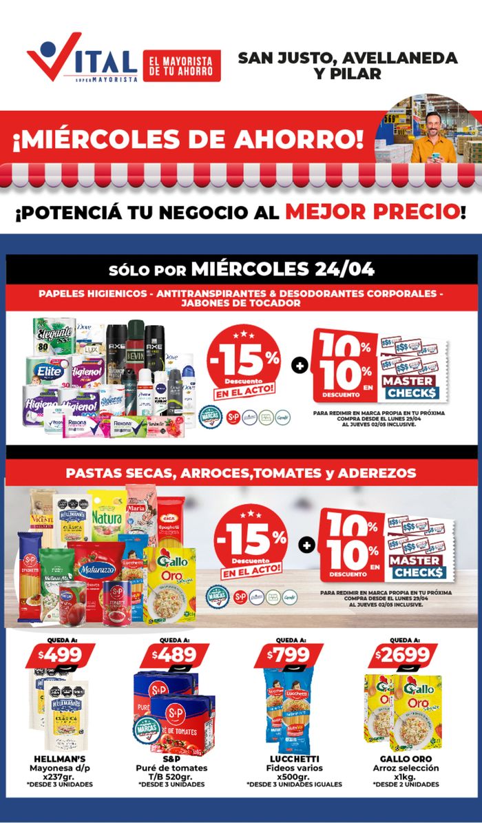 Catálogo Supermayorista Vital | ¡Solo por hoy! - San Justo, Avellaneda y Pilar | 24/4/2024 - 24/4/2024