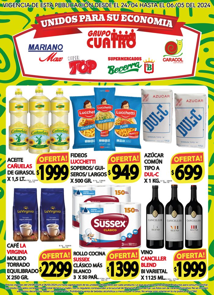 Catálogo Supermercados Mariano Max en Cruz del Eje | Catálogo Supermercados Mariano Max | 24/4/2024 - 6/5/2024