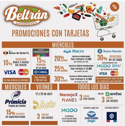 Ofertas de Hiper-Supermercados en Firmat | Promociones con tarjetas Beltrán de Beltrán Supermercados | 24/4/2024 - 30/4/2024