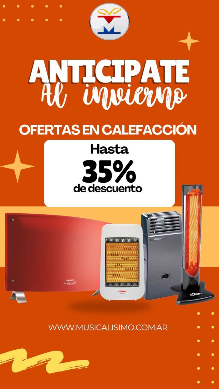 Catálogo Musicalisimo | Ofertas en Calefacción hasta 35% de descuento | 24/4/2024 - 30/4/2024