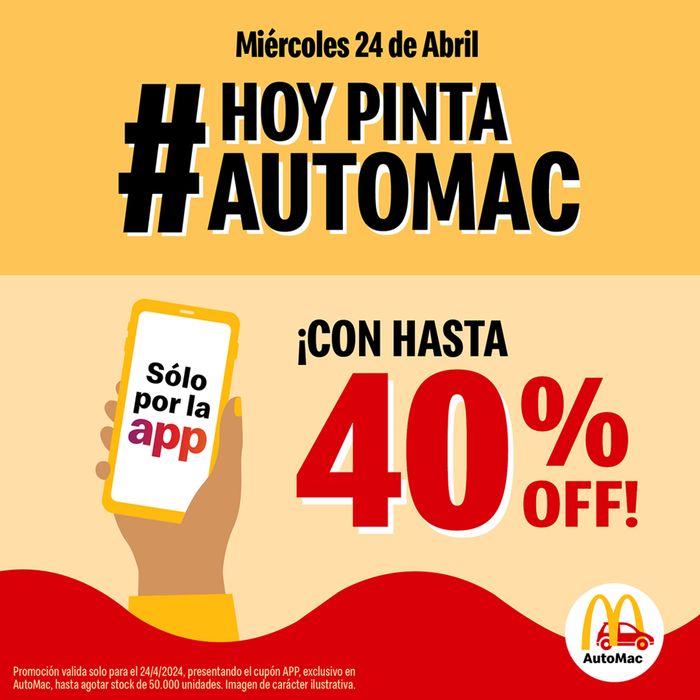 Catálogo McDonald's en Castelar | Promociones McDonald's hasta 40% off | 24/4/2024 - 24/4/2024