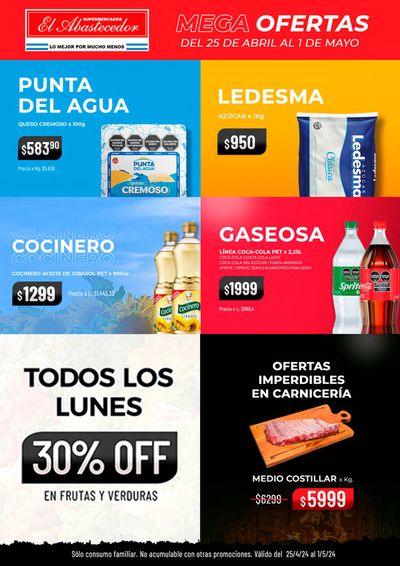 Ofertas de Hiper-Supermercados en Villa Leloir | Ofertas El Abastecedor de El Abastecedor | 25/4/2024 - 1/5/2024