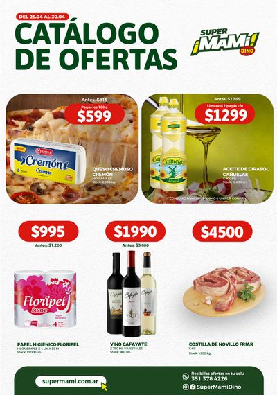 Ofertas de Hiper-Supermercados en La Falda (Córdoba) | Catálogo Super Mami de Super Mami | 25/4/2024 - 30/4/2024