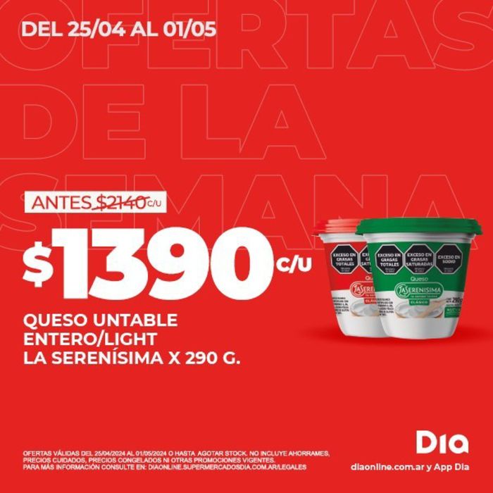Catálogo Supermercados DIA en Sáenz Peña | Ofertas Supermercados DIA | 26/4/2024 - 1/5/2024