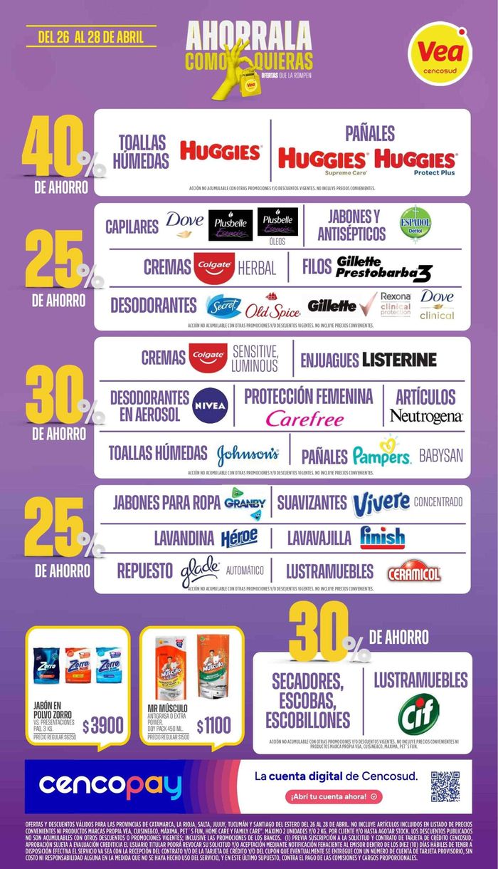 Catálogo Supermercados Vea en San Fernando del Valle de Catamarca | Supermercados Vea Fin de Semana #2 | 26/4/2024 - 28/4/2024