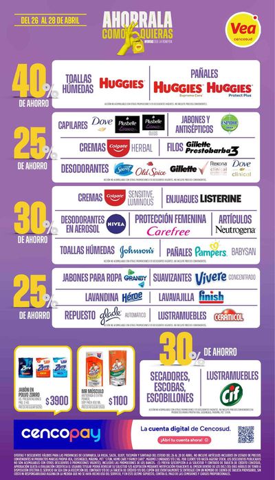 Ofertas de Hiper-Supermercados en Salta | Supermercados Vea Fin de Semana #2 de Supermercados Vea | 26/4/2024 - 28/4/2024