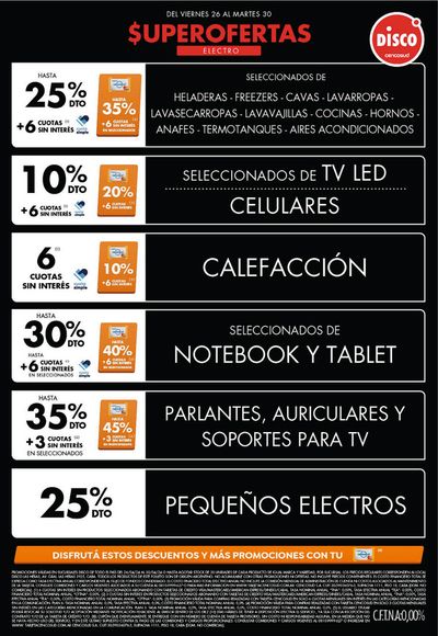 Catálogo Disco en San Isidro (Buenos Aires) | Superofertas en electro | 26/4/2024 - 30/4/2024