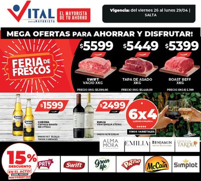 Catálogo Supermayorista Vital en Cerrillos | ¡Ahorrá y Disfrutá! - Salta | 26/4/2024 - 29/4/2024