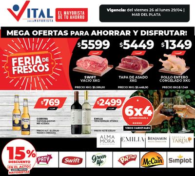 Catálogo Supermayorista Vital | ¡Ahorrá y Disfrutá! - Mar del Plata | 26/4/2024 - 29/4/2024