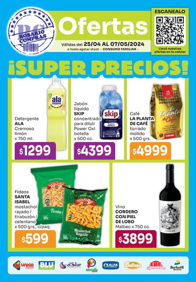 Ofertas de Hiper-Supermercados en Capitán Bermúdez | Catálogo Supermercados Unico Lavalle de Unico Supermercados | 26/4/2024 - 7/5/2024