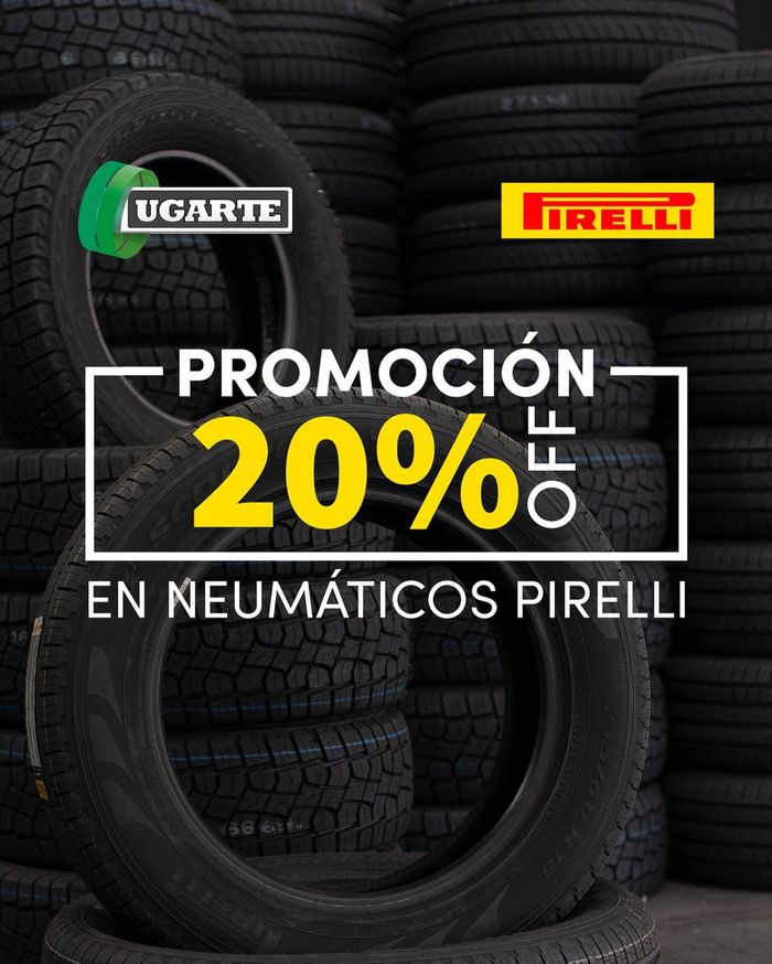 Catálogo Ugarte Neumáticos en Recoleta | Promoción 20% off en Neumáticos Pirelli | 26/4/2024 - 10/5/2024